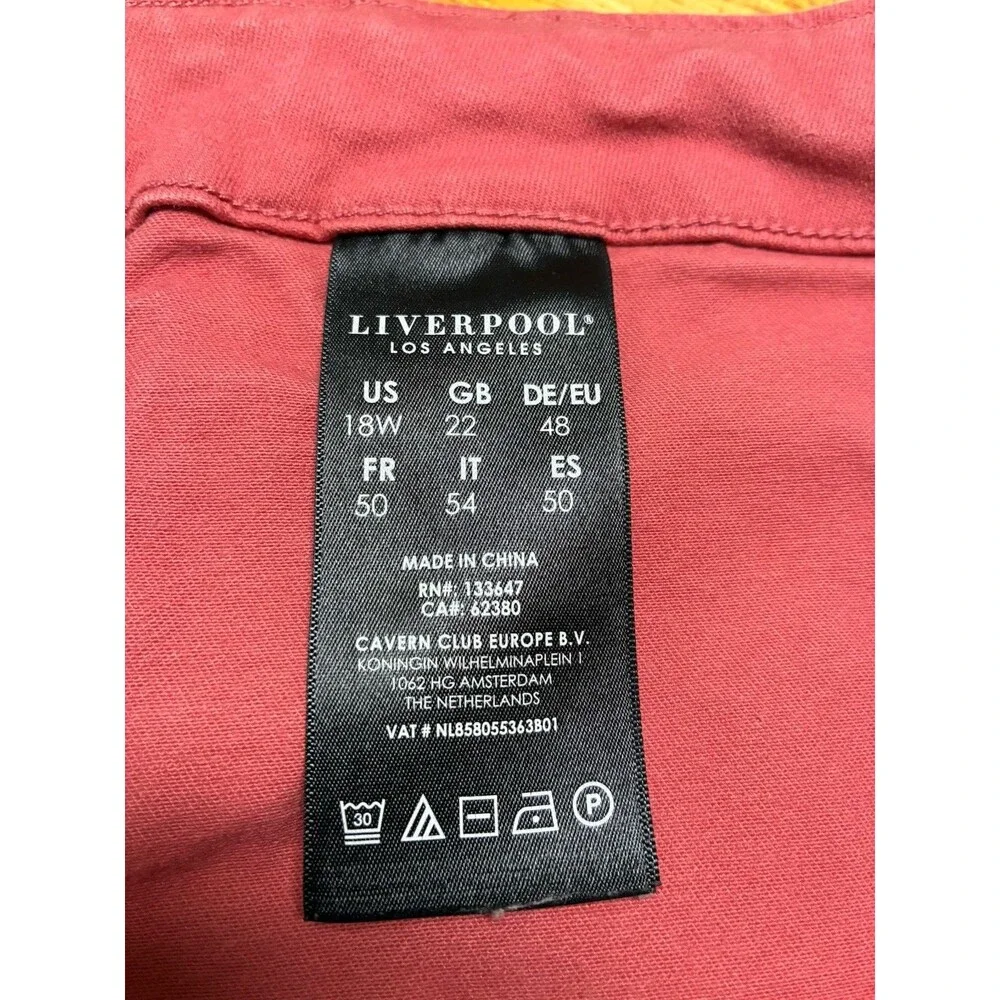 Liverpool Los Angeles Dusty Cedar 18W Maggie Mini Skirt